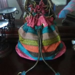Multi colored hobo bag